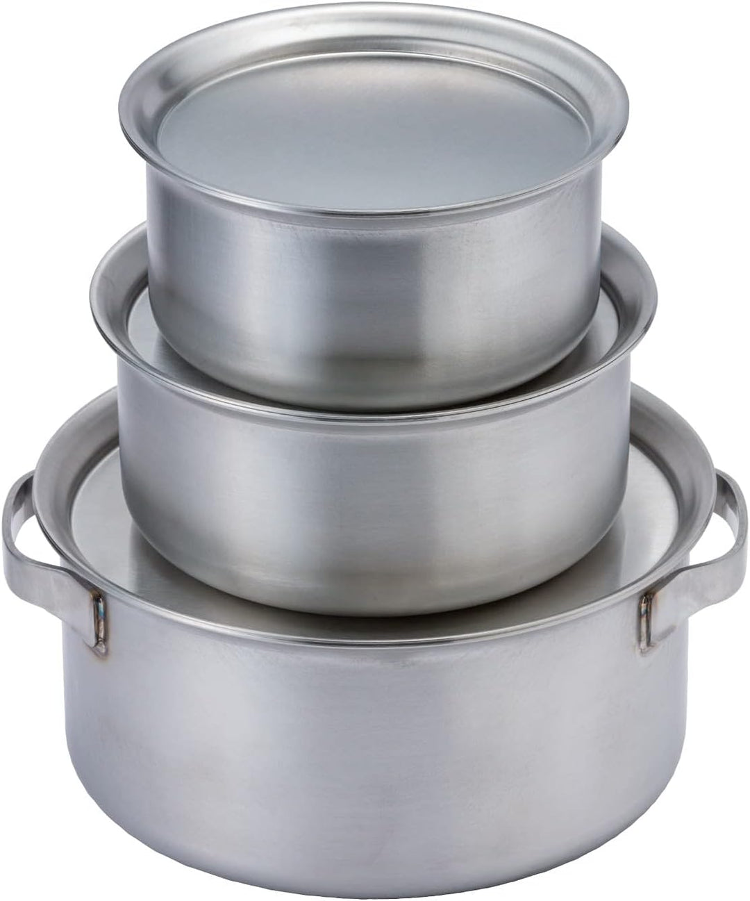 SOTO Gora Pot Set Grau - Hochwertiges stapelbares Edelstahl Topfset, 1l-3l, Grösse Multi Size - Farb
