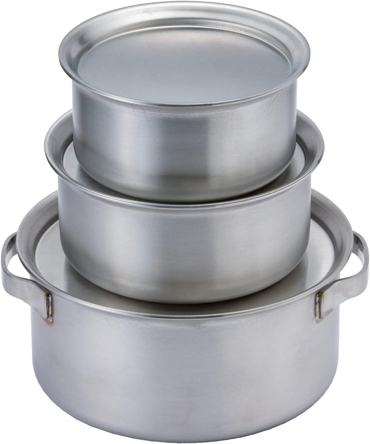 SOTO Gora Pot Set Grau - Hochwertiges stapelbares Edelstahl Topfset, 1l-3l, Grösse Multi Size - Farb
