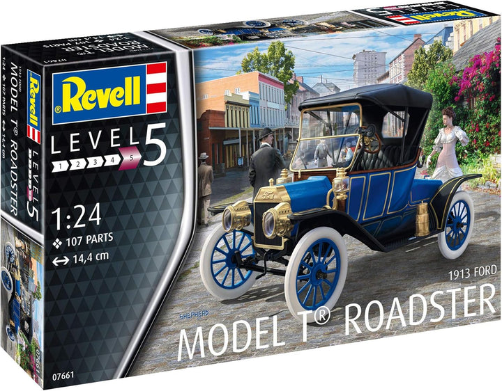 Revell Revell 07661 7661 1913 Ford Model T Roadster, Automodellbausatz 1:24, 14,4cm REV-07661, unlac