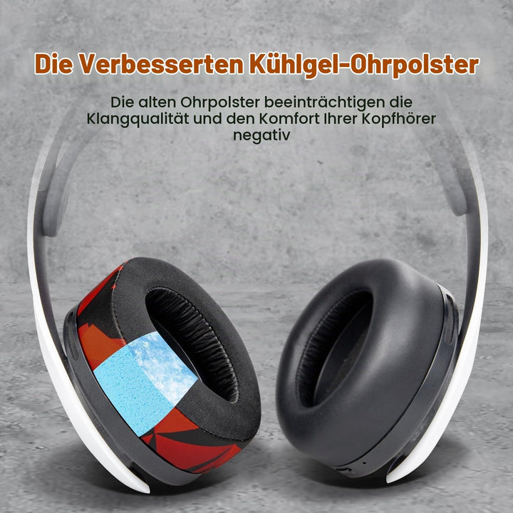 SOULWIT Kühlgel Ersatz Polster Ohrpolster für Sony PS 5 Puls PS5 3D Wireless Headset, Ersatzpolster