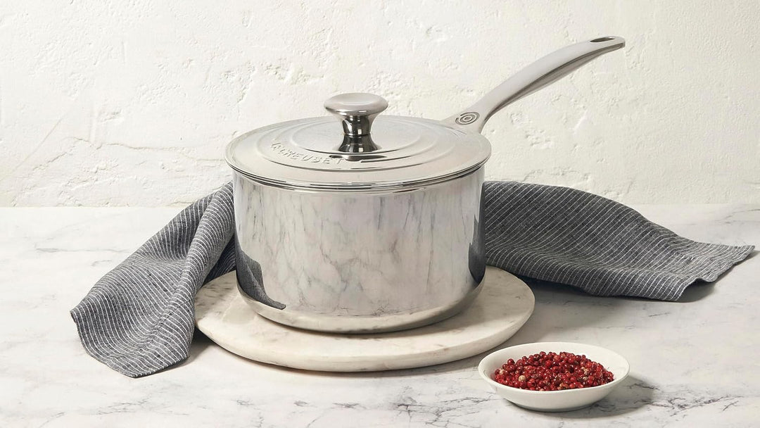3-Ply SS 18cm Saucepan with Lid and HH 18 cm, 18 cm