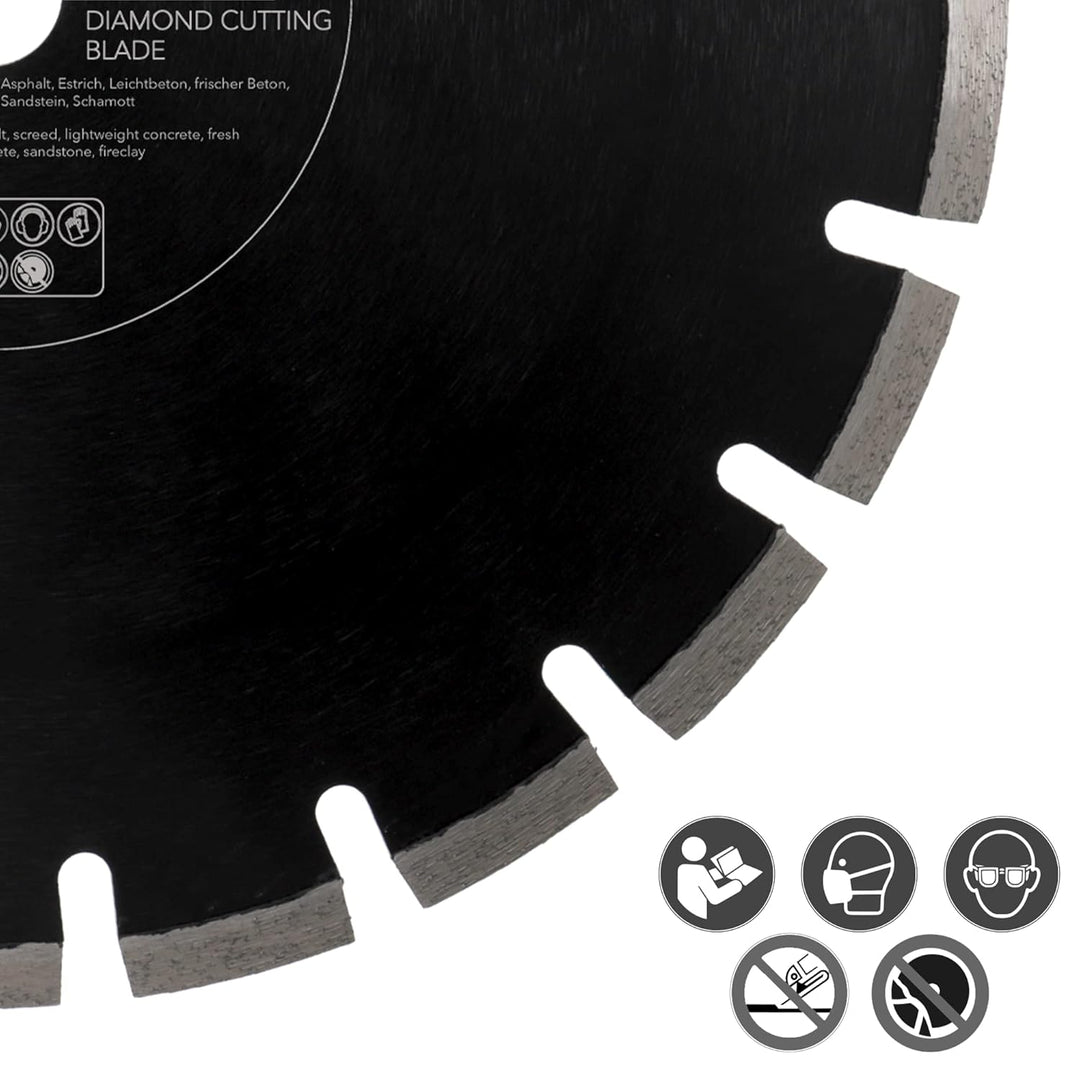 PRODIAMANT Asphalt Diamanttrennscheibe 350 mm x 25,4 mm Abrasive Diamantblocksegmente für Strassen,