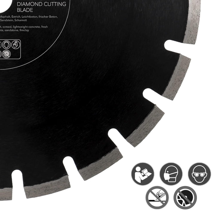 PRODIAMANT Asphalt Diamanttrennscheibe 350 mm x 25,4 mm Abrasive Diamantblocksegmente für Strassen,