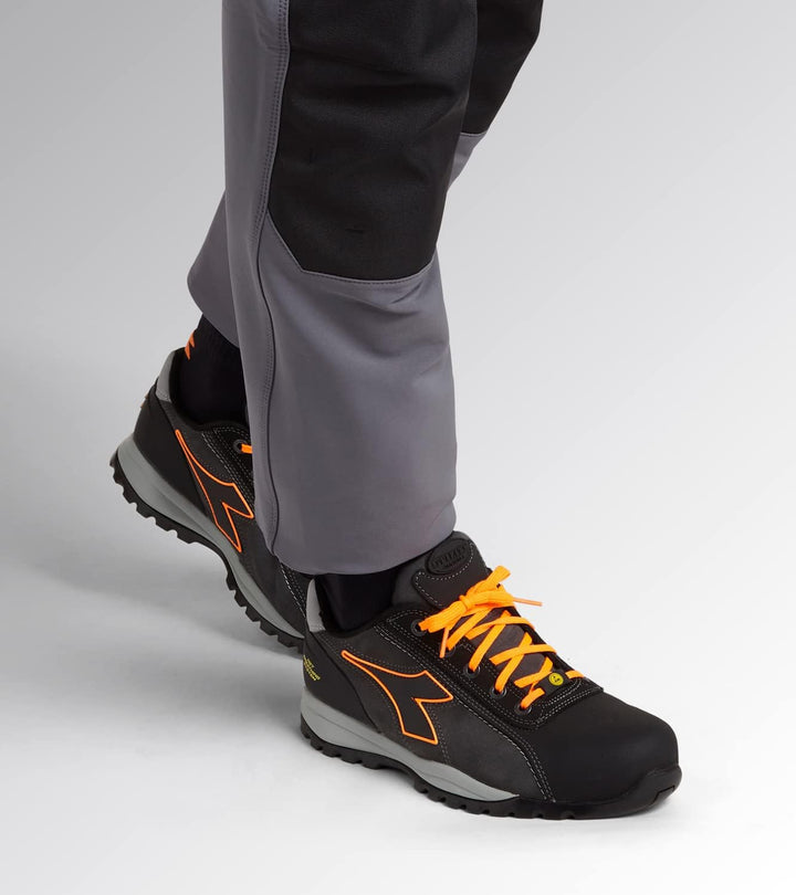 Diadora Herren Glove NET Low PRO S3 HRO SRA ESD, Asphalt Orange Fluo, 41 EU 41 EU Asphalt Orange Flu