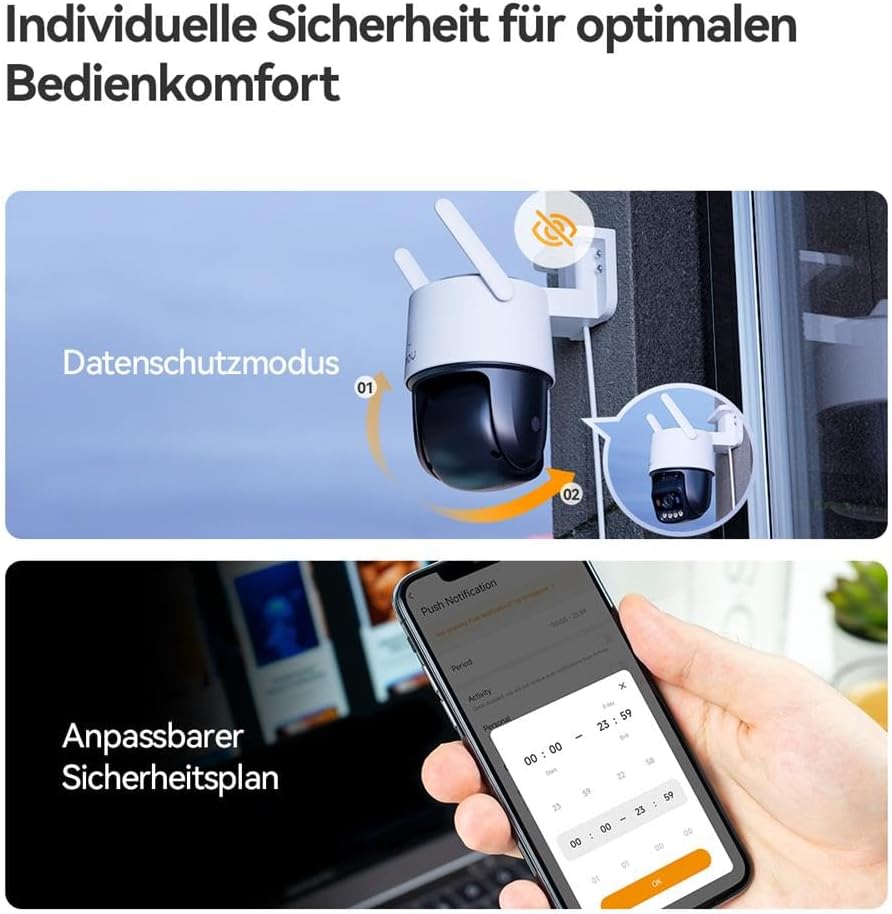 Imou Titan Pro 6MP Überwachungskamera WLAN/PoE, 360° PTZ, KI-Erkennung, 30m Nachtsicht, Sirene & Lic