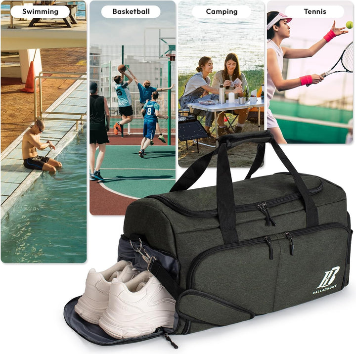 Sporttasche Reisetasche für Damen und Herren Trainingstasche Gym Bag mit Schuhfach und Nassfach Duff