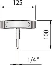 GEDORE Drehmomentschlüssel Dremometer T-FS 1/4 Zoll fest eingestellt 7 Nm, 1 Stück, 763-07, 7 Nm