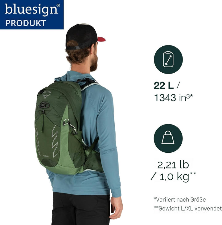 Osprey Talon 22 Wanderrucksack für Männer S-M Eclipse Grey Single, S-M Eclipse Grey Single
