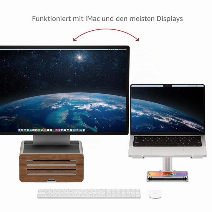 Twelve South HiRise Pro für iMac/Displays/Monitore | Höhenverstellbarer Ständer mit Stauraum, umkehr