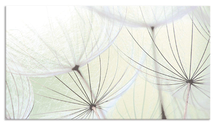 ARTland Spritzschutz Küche aus Alu für Herd Spüle 90x50 cm (BxH) Küchenrückwand mit Motiv Blume Pust