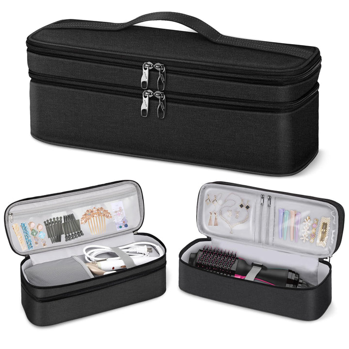 SITHON Reise Tasche für Revlon Salon One-Step Volumiser, Doppellagige Tragetasche für Dyson Airwrap,