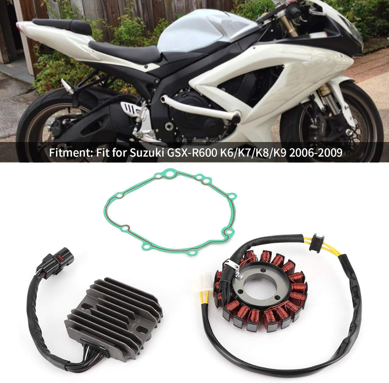Motorrad-Stator- und Regler-Gleichrichter mit Dichtungssatz Ersatz für GSX-R600 K6 / K7 / K8 / K9 20