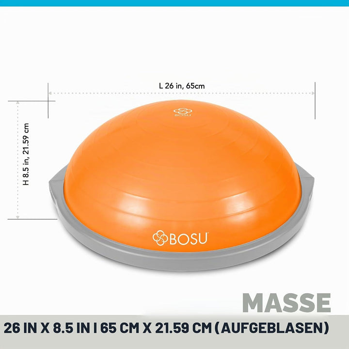 Bosu, Home Gym Equipment, The Original Balance Trainer, 66 cm Durchmesser Orange/Grau, Orange/Grau