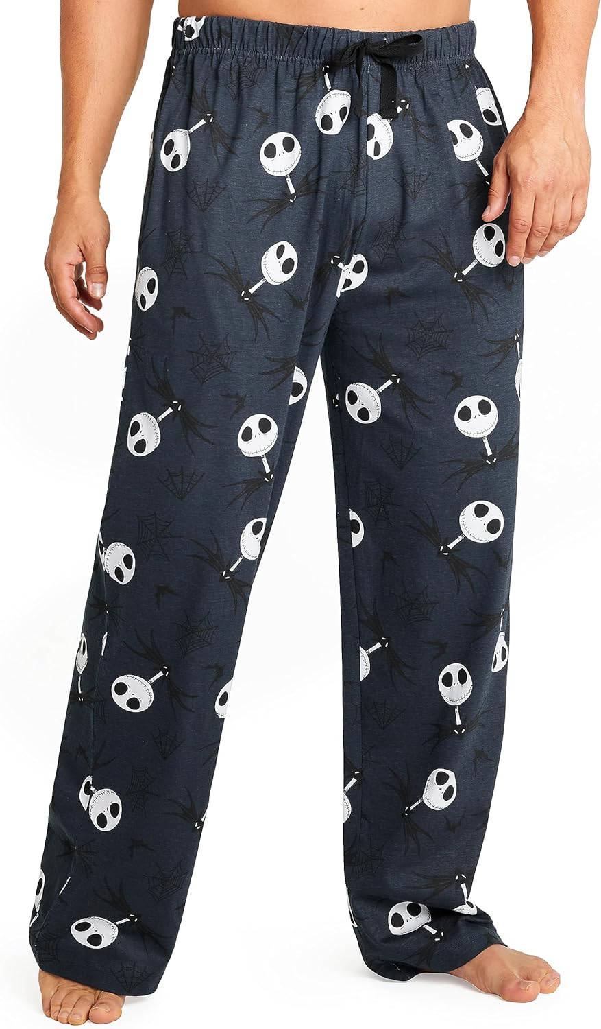 Disney Herren Lang Pyjamahose, Bequeme Loungewear PJs mit Taschen - Geschenke für Ihn XXL Marine Jac