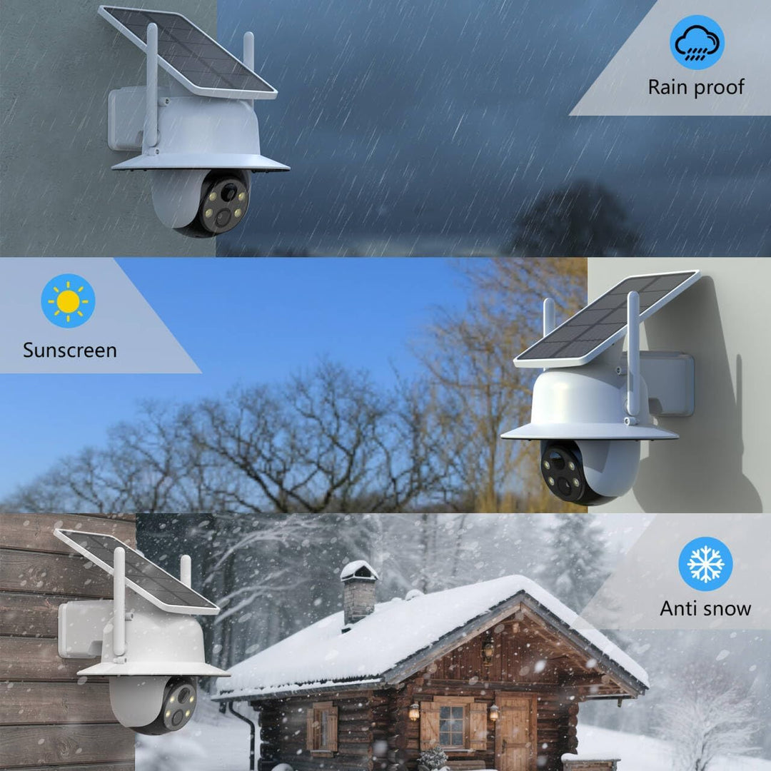 HOLACA Sun Rain Shade Kameraabdeckung Kompatibel mit AOSU 2K Überwachungskamera Aussen Akku Solar, K