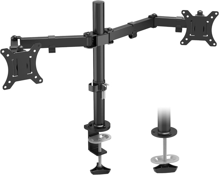 BONTEC PC-Monitorhalterung für 2 Monitore von 13 – 32 Zoll, PC-Monitorarm höhenverstellbar, drehbar