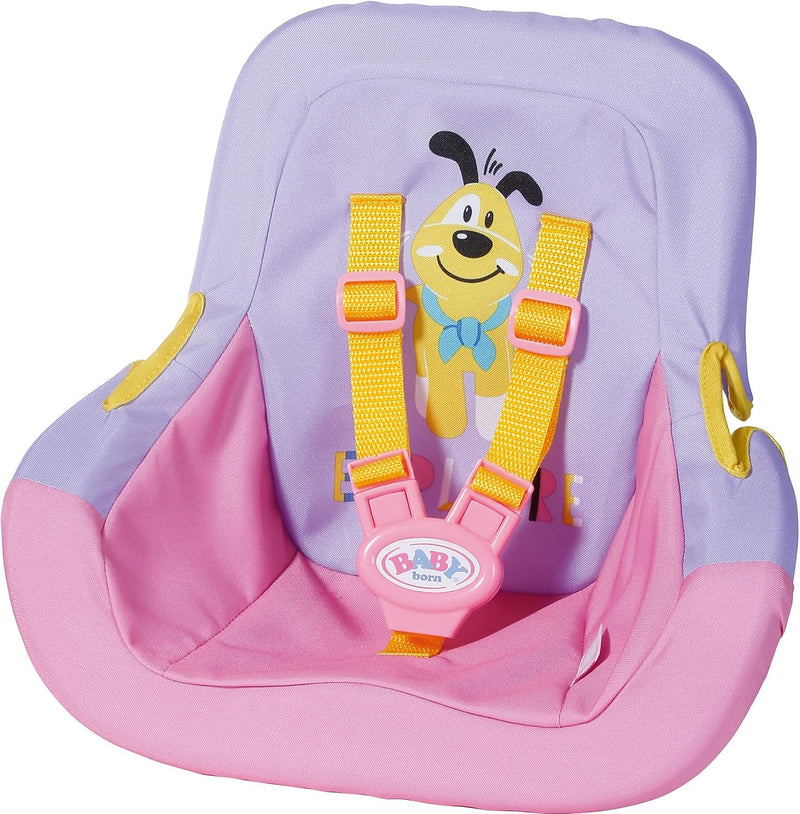 BABY born Autositz mit Sicherheitsgurten für 43 cm Puppen, 828830 Zapf Creation