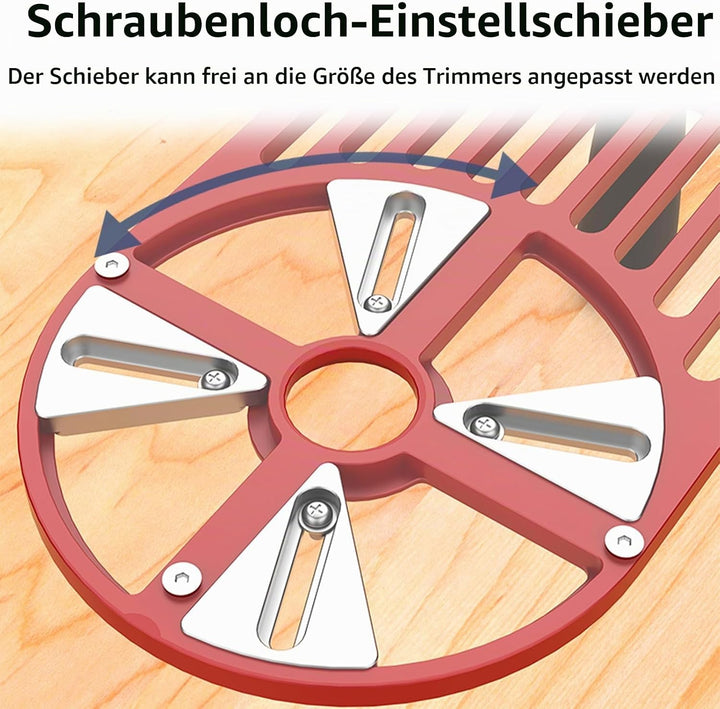 Oberfräse Grundplatte, 2-In-1Aluminiumlegierung Kantenfräse Grundplatte, Holztrimmer Basis für 65mm