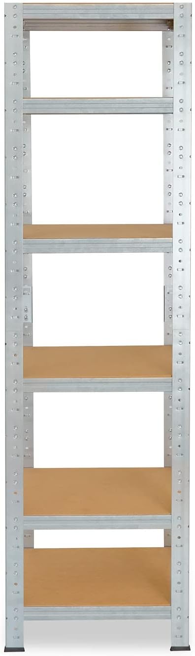 shelfplaza® 200x23x23cm Home Schwerlastregal verzinkt/Metallregal mit 6 Böden/Kellerregal Metall, Ga
