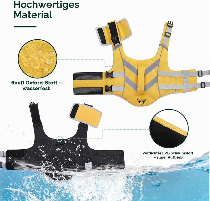Kuoser Schwimmweste Hund, Haltbarkeit Hundeschwimmweste, Hervorragender Auftrieb Schwimmweste Hund k