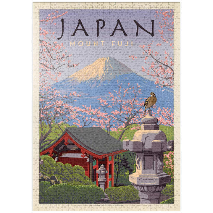 Japan: Der Berg Fuji, Vintage Poster - Premium 1000 Teile Puzzle - MyPuzzle Sonderkollektion von And
