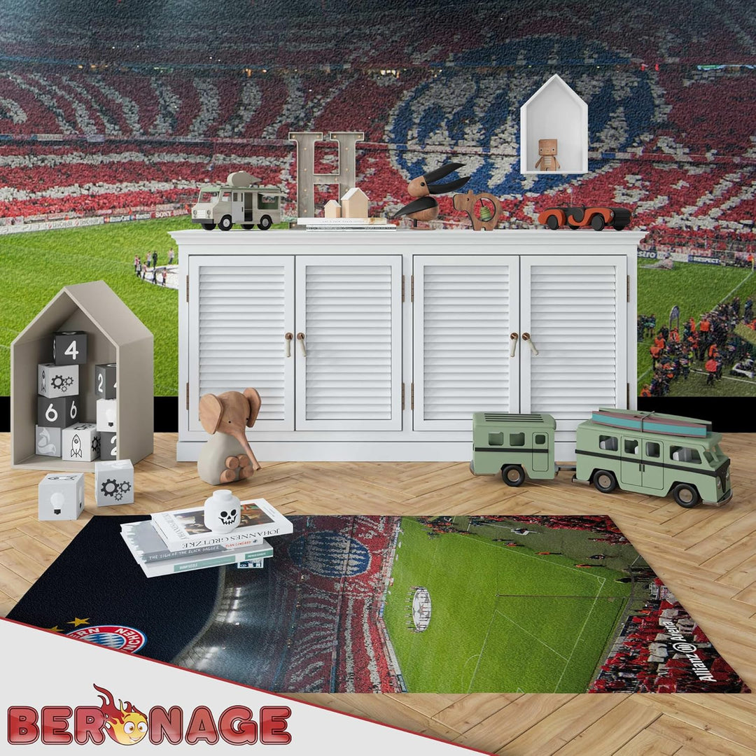 FC Bayern München Teppich Allianz Arena 100 x 130cm rutschhemmend lärmhemmend Fan-Teppich Kinder-Tep