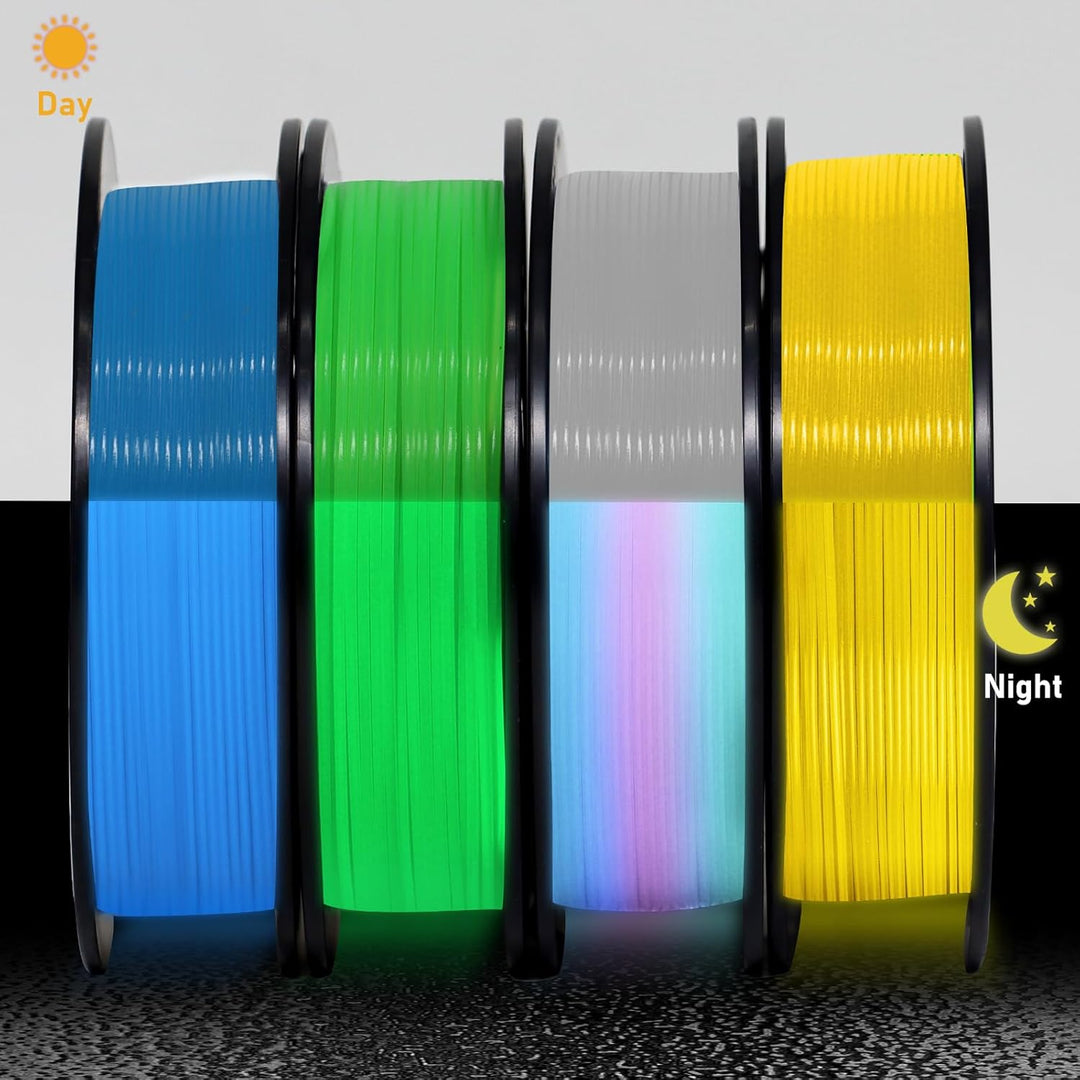 YOUSU Glow in the Dark PLA Filament 1.75mm,leuchtet im Dunkeln,3D Printer Filament 1 kg (2.2 lbs), P