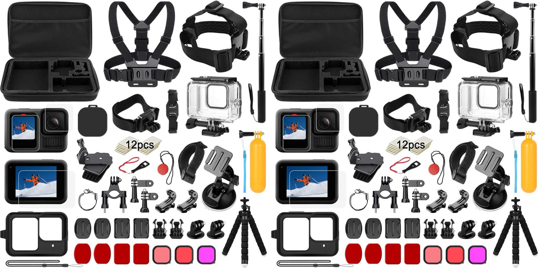 Zubehör Set Kit Bundle für GoPro Hero 13 Black, oGoDeal Wasserdicht Schutzhülle Wasserdicht Gehäuse