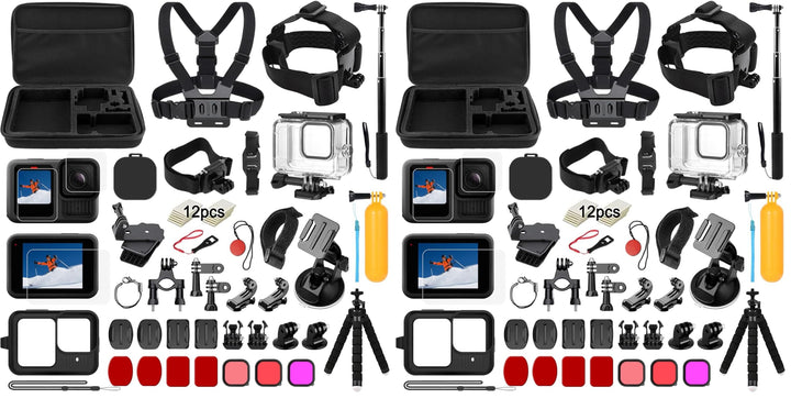 Zubehör Set Kit Bundle für GoPro Hero 13 Black, oGoDeal Wasserdicht Schutzhülle Wasserdicht Gehäuse