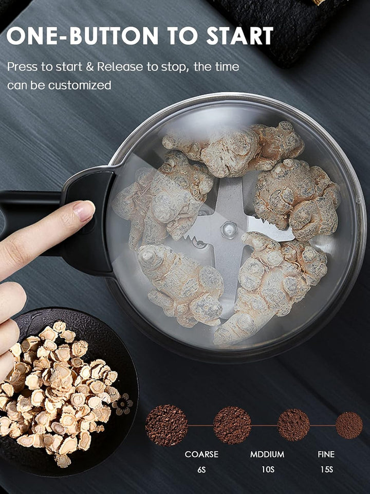Moongiantgo Getreidemühle Multifunktionale 400W 35000rpm Kaffee & Gewürzmühle, Rostfreier Stahl, OPE
