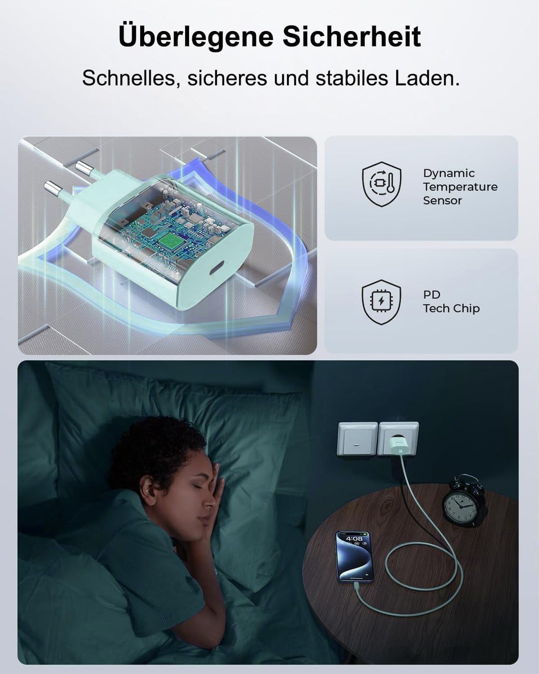 USB C Ladegerät Ladekabel für iPhone 17 16 16e 15/17 16 15 Pro/17 16 15 Pro Max/Plus,2Pack 25W USB C