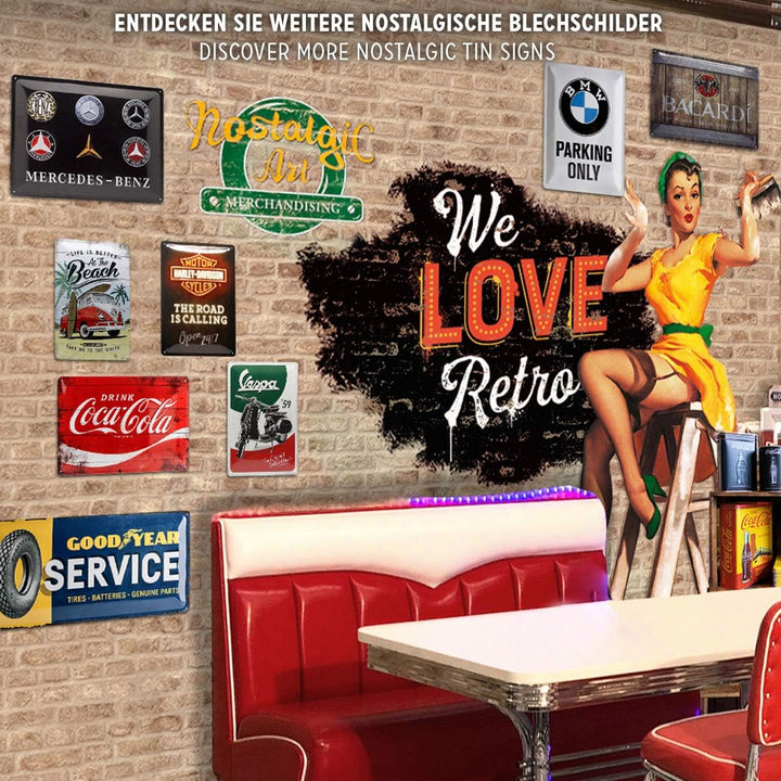 Nostalgic-Art Garage, Vintage Geschenk-Idee für John Deere und Traktor-Fans, zur Dekoration Retro Bl