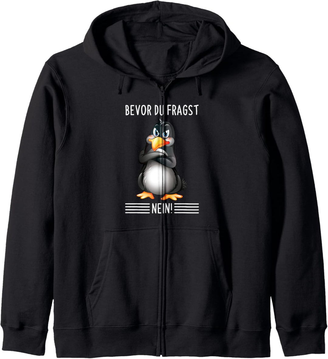 Bevor Du Fragst Nein Lustiges Pinguin Spruch Kapuzenjacke