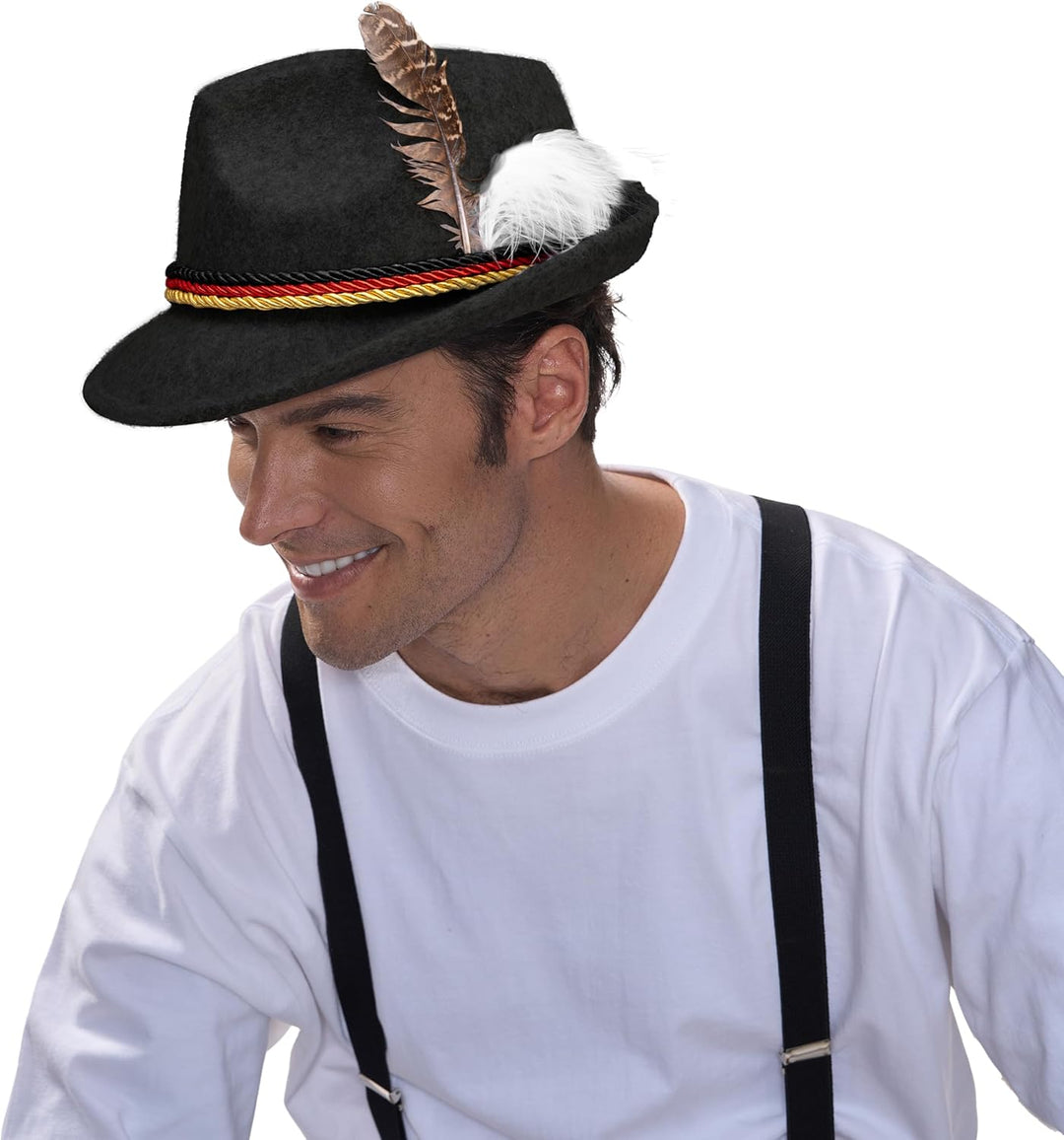 Spooktacular Creations 2 German Alpine Hats Costume Accessories, Retro Bavaria Traditional Hat Felt