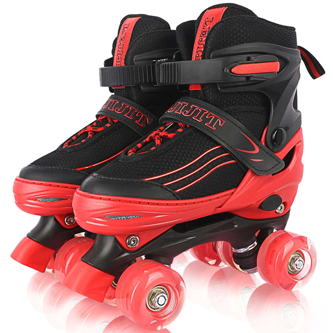 Rollschuhe für Mädchen Jungen Einstellbare Kinder Rollschuhe mit leuchtenden Rädern, Spass Beleuchtu