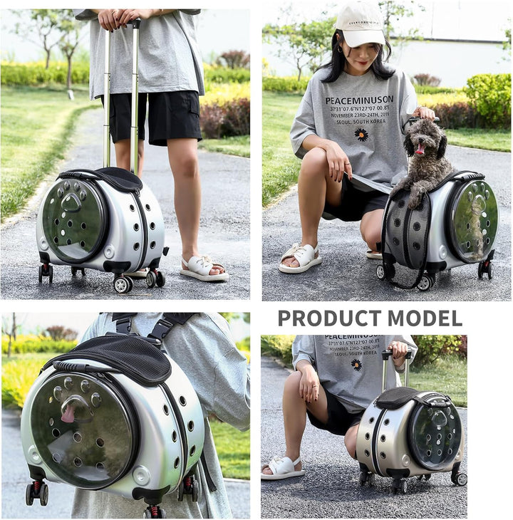 PETCUTE Haustier Rucksack,Faltbare Haustier-Tragerucksack Bis 7.5 Kg mit Herausnehmbarer Matte,Gute