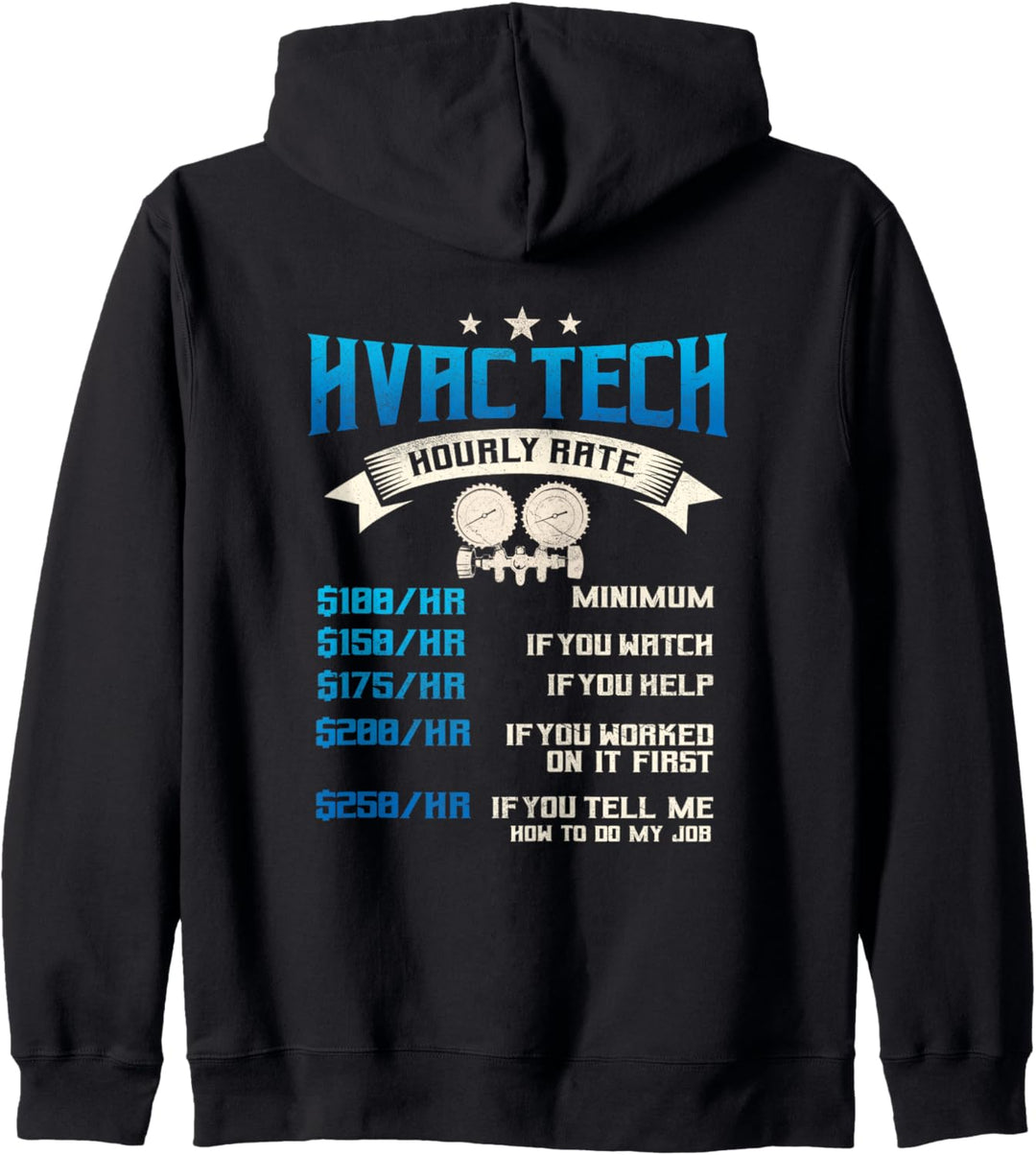 HVAC Technician Gifts Design On Back Of Clothing Kapuzenjacke