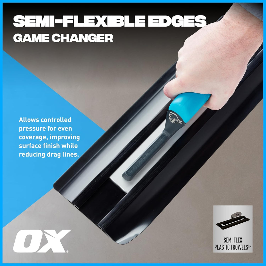OX Pro Semi flex Plastic Trowel 16in / 405 x 138 mm, Trowel 16in / 405 x 138 mm