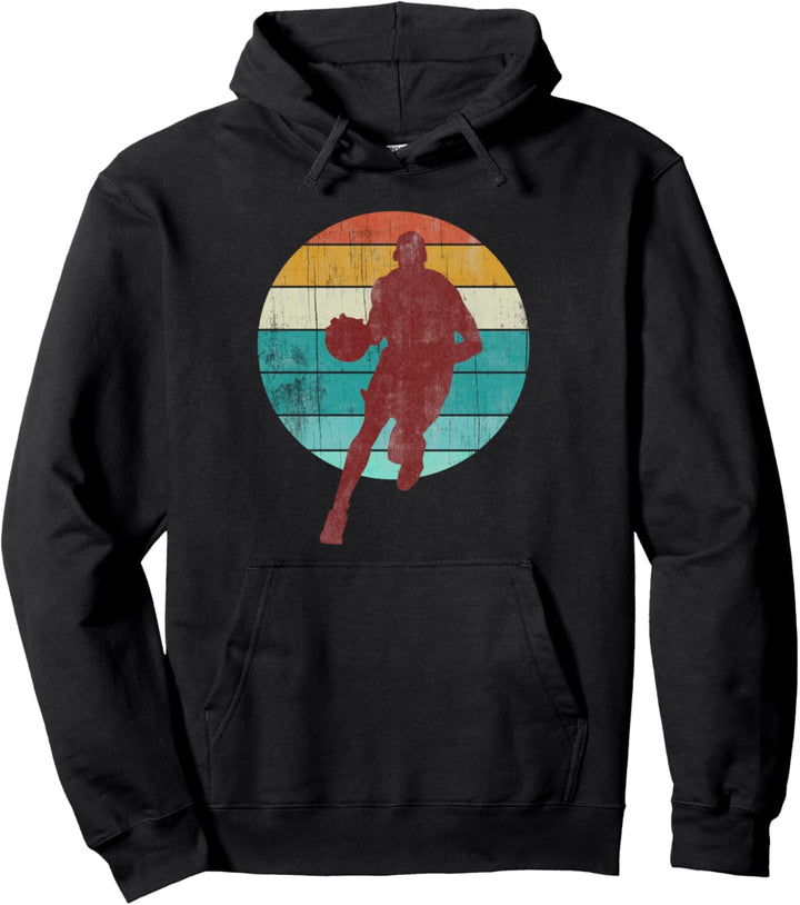 Basketball, Retro, Sport-Fanspieler, Jungen, Männer, Teenager Pullover Hoodie