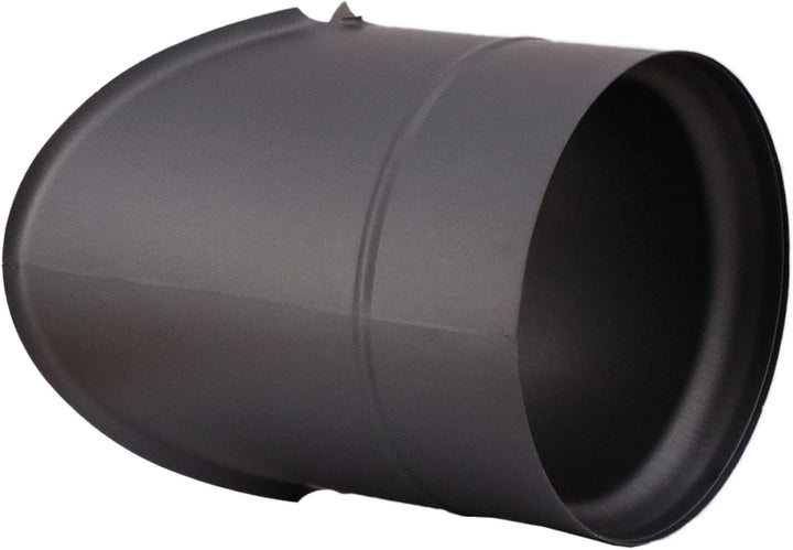 LANZZAS Ofenrohr Wandfutter für Innenecke, im Durchmesser, DN Ø 150 mm, Farbe: gussgrau (schwarz-met