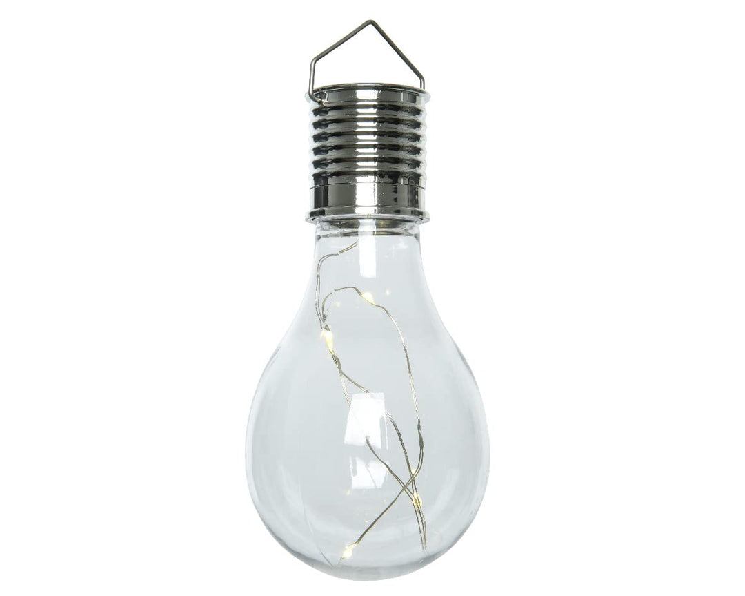 LED Solar 6er Set Glühbirnen leuchtende Glühlampen warmweiss Gartendeko