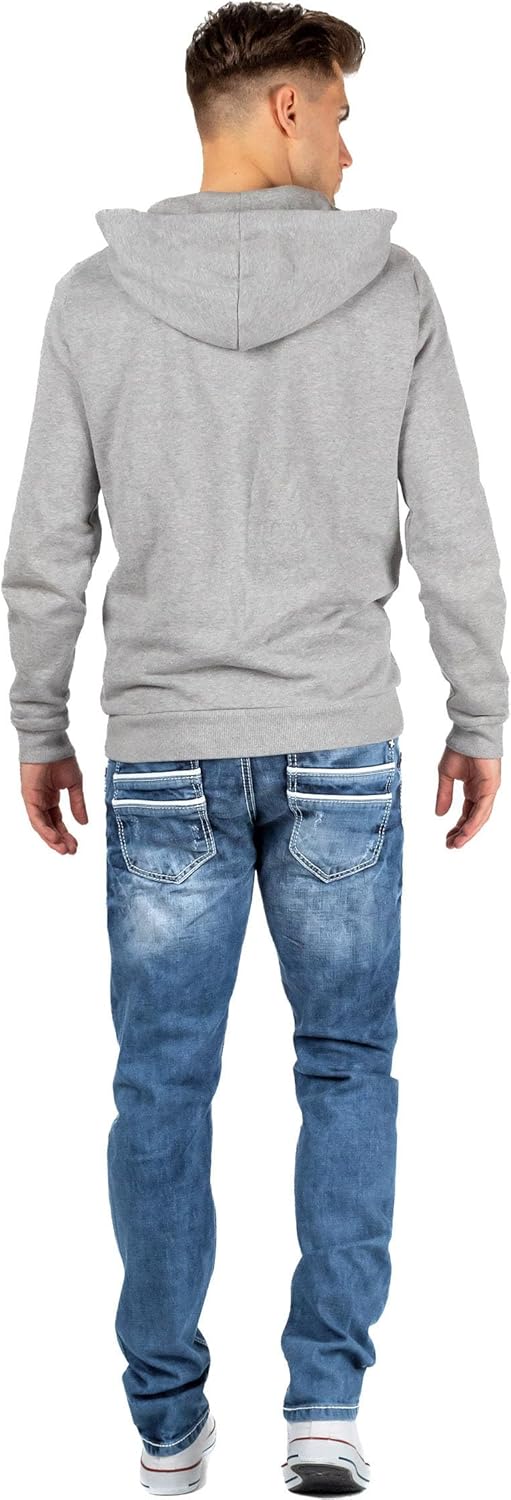 Cipo & Baxx Herren Jeans Regular Fit & Slim Fit – Stylische Denim für Männer mit Used Look, Reissver