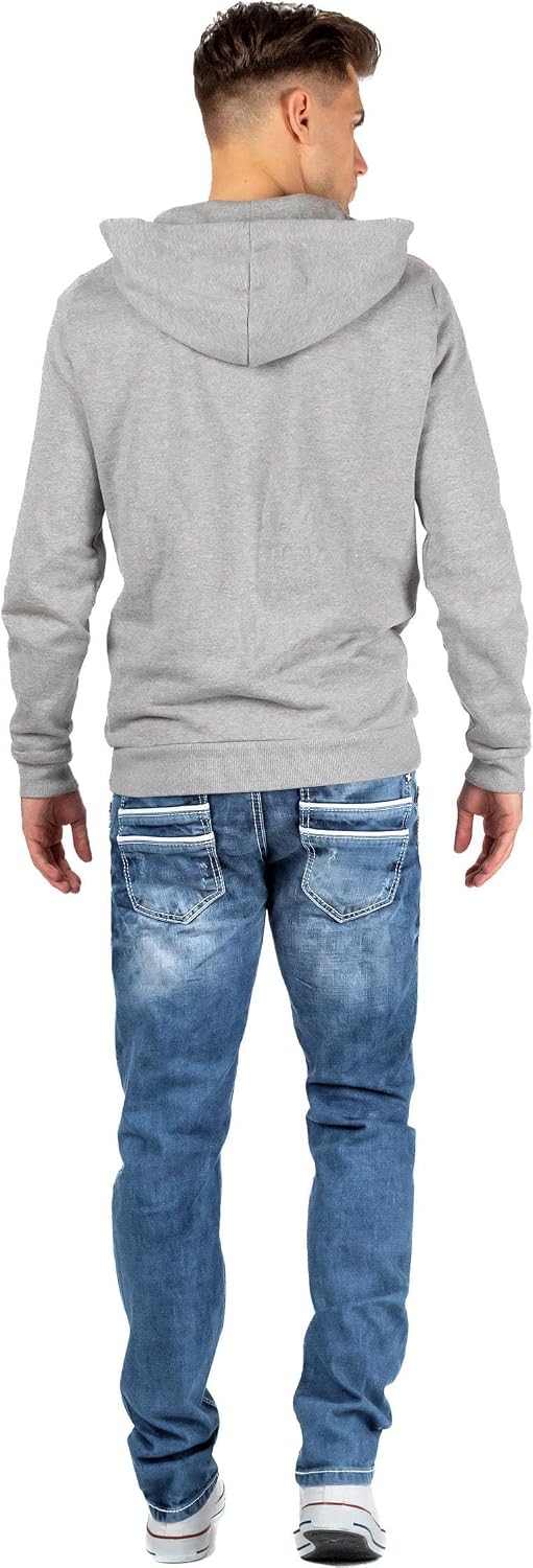 Cipo & Baxx Herren Jeans Regular Fit & Slim Fit – Stylische Denim für Männer mit Used Look, Reissver