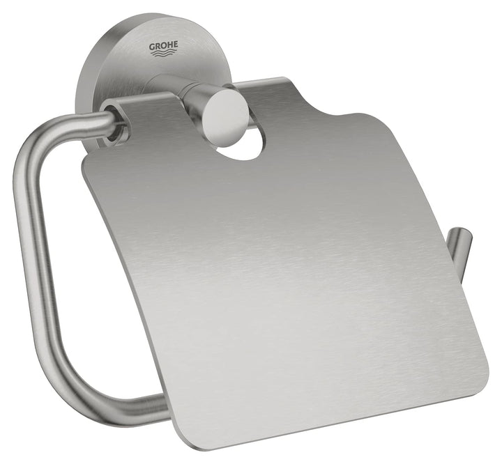 GROHE Start - Papierhalter (Material: Metall, verdeckte Befestigung, mit Deckel, langlebig), superst