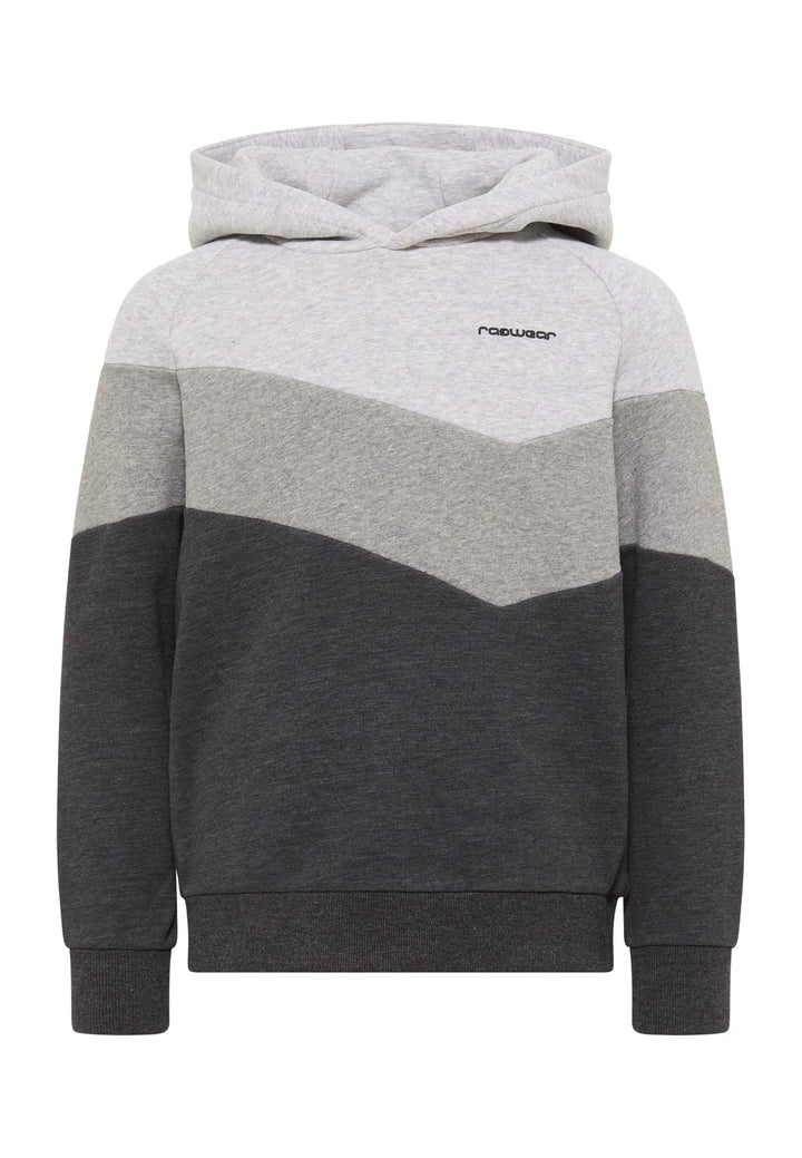 Ragwear Jungen Kinder Seatshirt VENDELIN Sweater mit Kapuze, Kapuzenpullover in Color-Blocking Desig