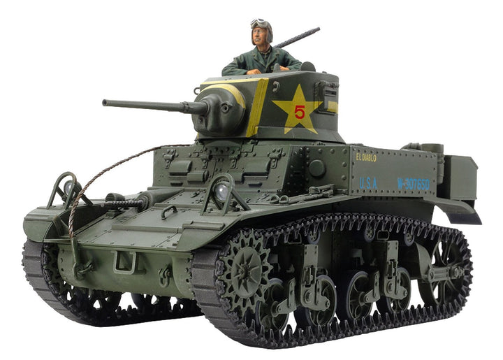 TAMIYA 35360 - 1:35 US M3 Stuart Späte Produktion, Modellbau, Plastik Bausatz, Hobby, Basteln, Klebe
