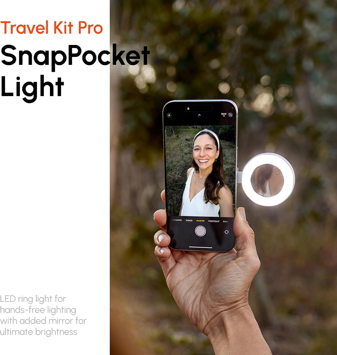 ShiftCam Travel Kit Pro - Mobile Creator Bundle mit SnapGrip Pro (Qi2 Charging), SnapPocket Light &amp;