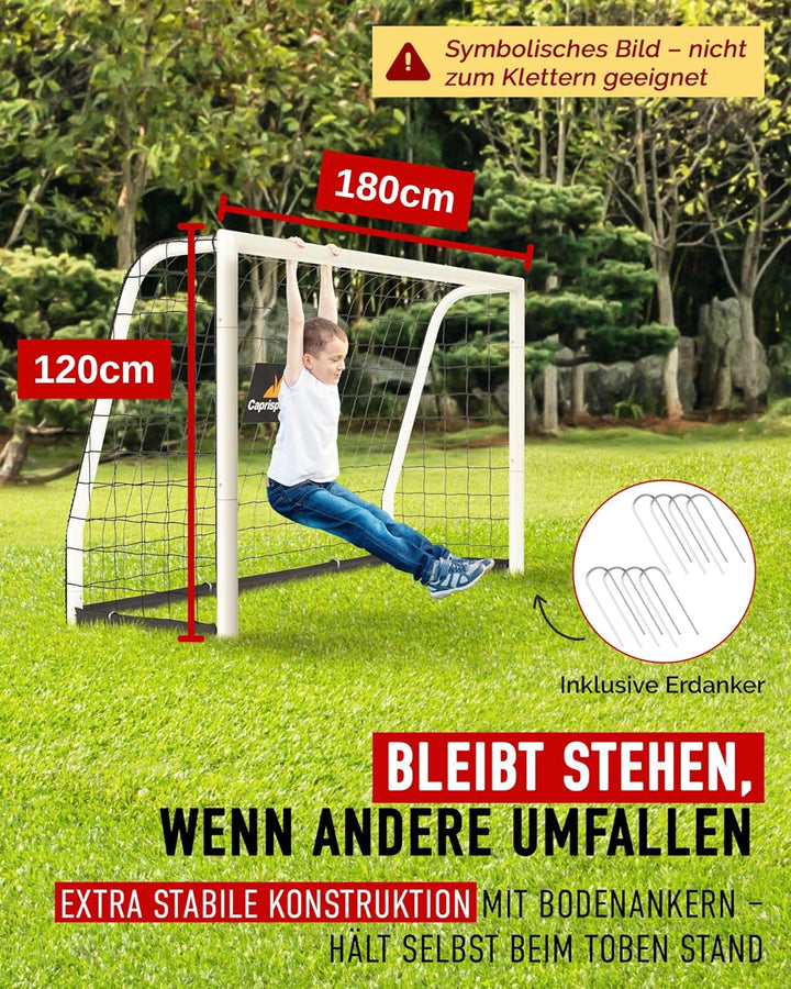 Fussballtor Kinder [EXTREM STABIL] - [ROSTFREI] Fussballtore für Garten Kinder - Fussball Tor mit Er