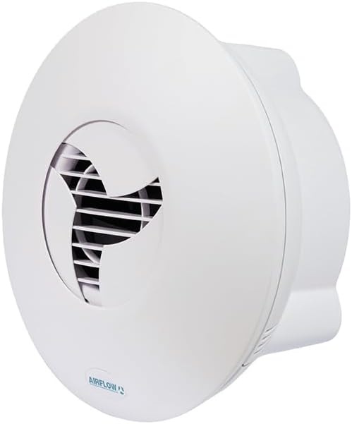 Airflow iCON 60 Abluftventilator 78 l/s – 150mm – Iris‑Rückstauklappe – Optional erweiterbar mit Feu