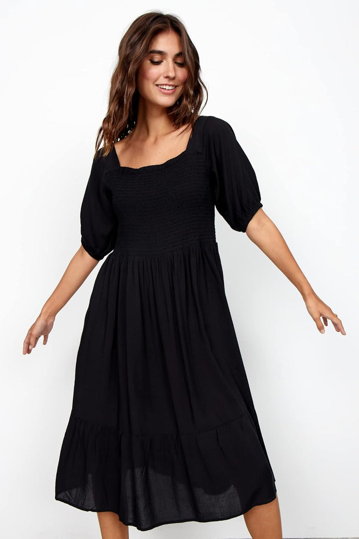 SOYACONCEPT Damen Kleid XL Schwarz, XL Schwarz